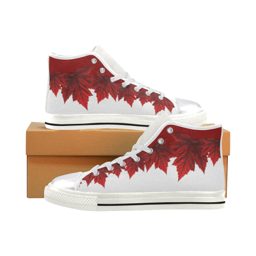 Canada Maple Leaf Sneakers Canada Shoes Women's Classic High Top Canvas Shoes (Model 017)