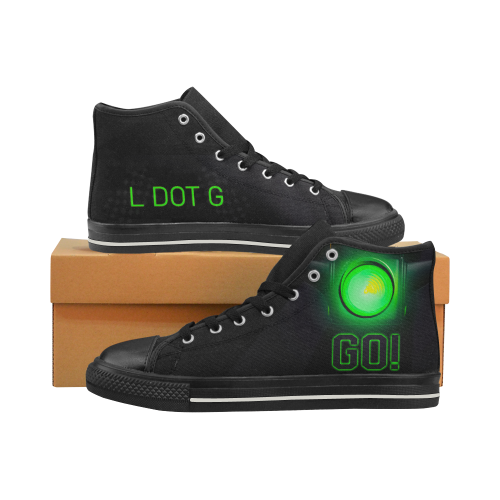 L Dot G  GO Men’s Classic High Top Canvas Shoes (Model 017)