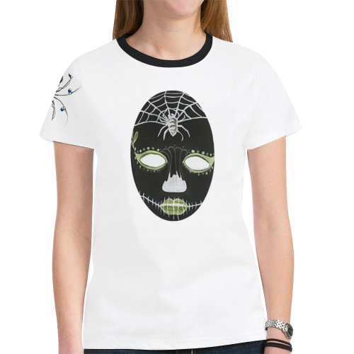 Spider mask New All Over Print T-shirt for Women (Model T45)
