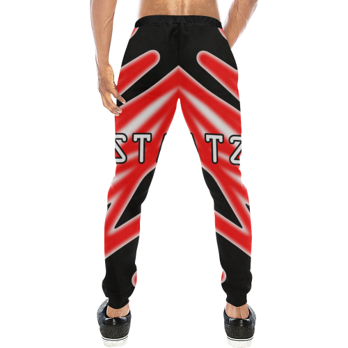 PANT red Men's All Over Print Sweatpants (Model L11)