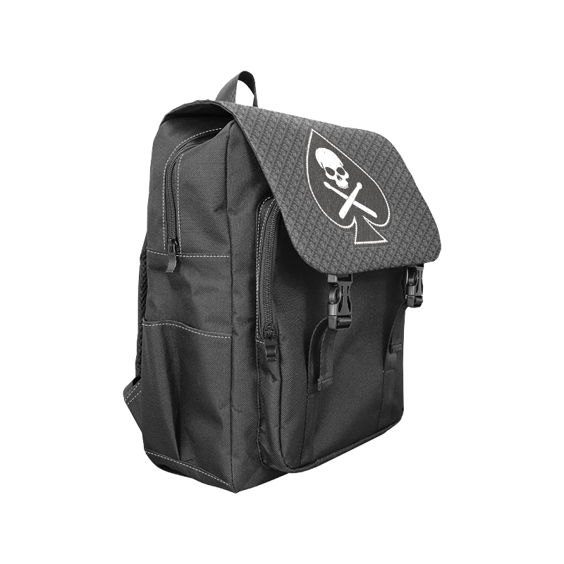 SKULL_BLACK Casual Shoulders Backpack (Model 1623)