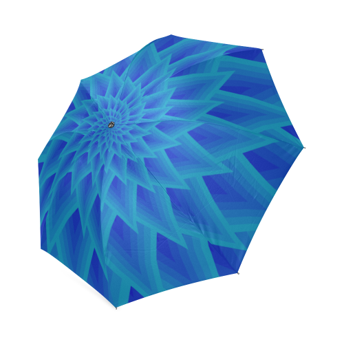 Ancient blue flower Foldable Umbrella (Model U01)