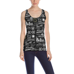 Band Logo Pattern All Over Print Tank Top for Women (Model T43)