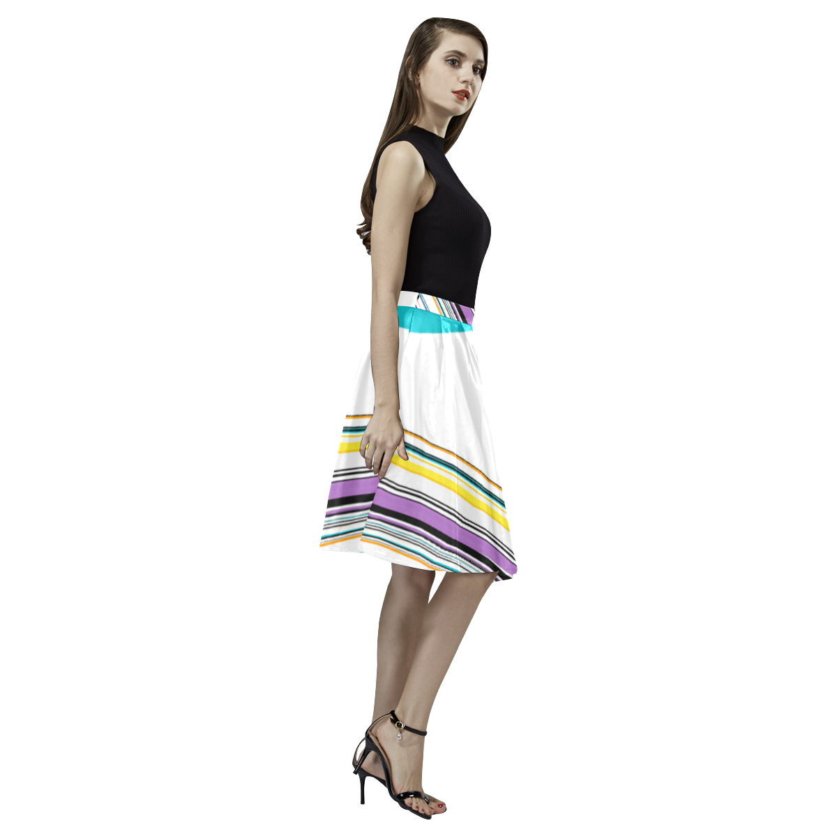 untitledabstract Melete Pleated Midi Skirt (Model D15)