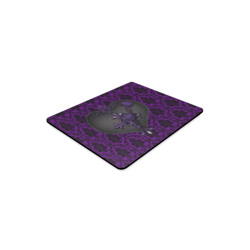 Gothic Lilac Heart Rectangle Mousepad