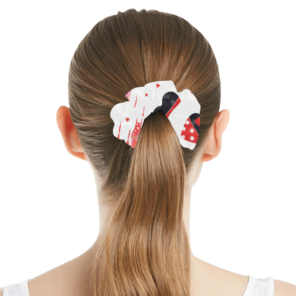 mickeylove5hairtie All Over Print Hair Scrunchie