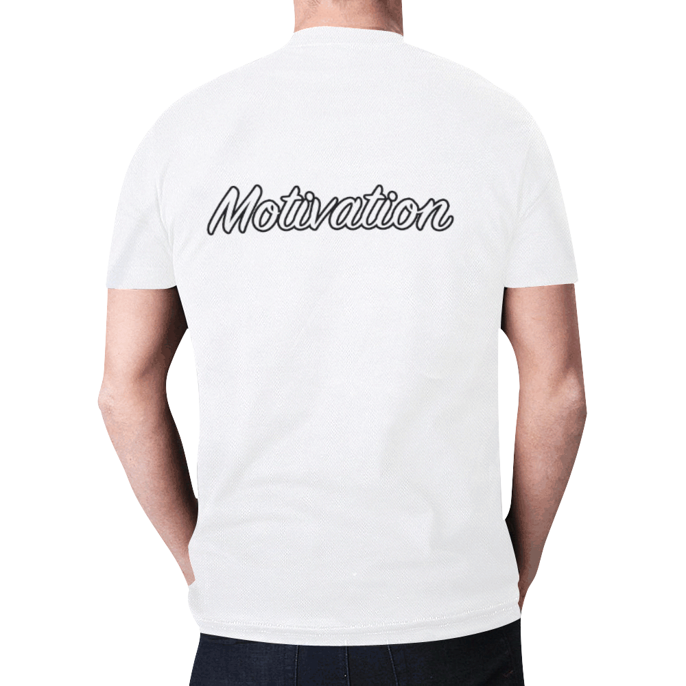 Motivation All White New All Over Print T-shirt for Men (Model T45)
