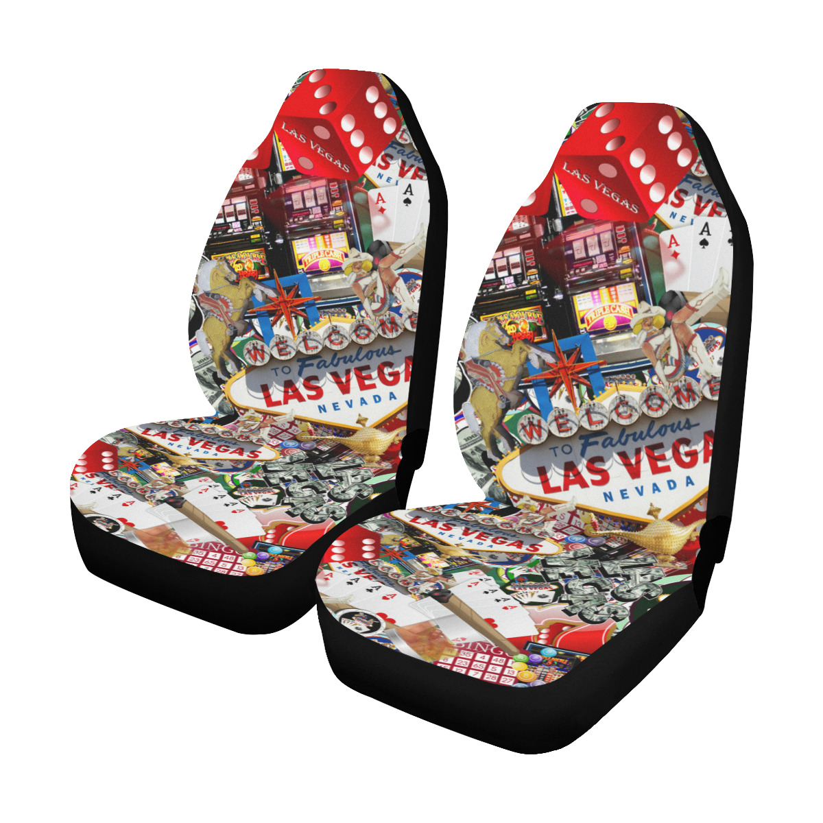 Las Vegas Icons - Gamblers Delight Car Seat Covers (Set of 2)
