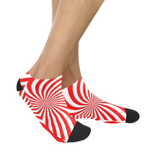 PEPPERMINT TUESDAY SWIRL Women's Ankle Socks