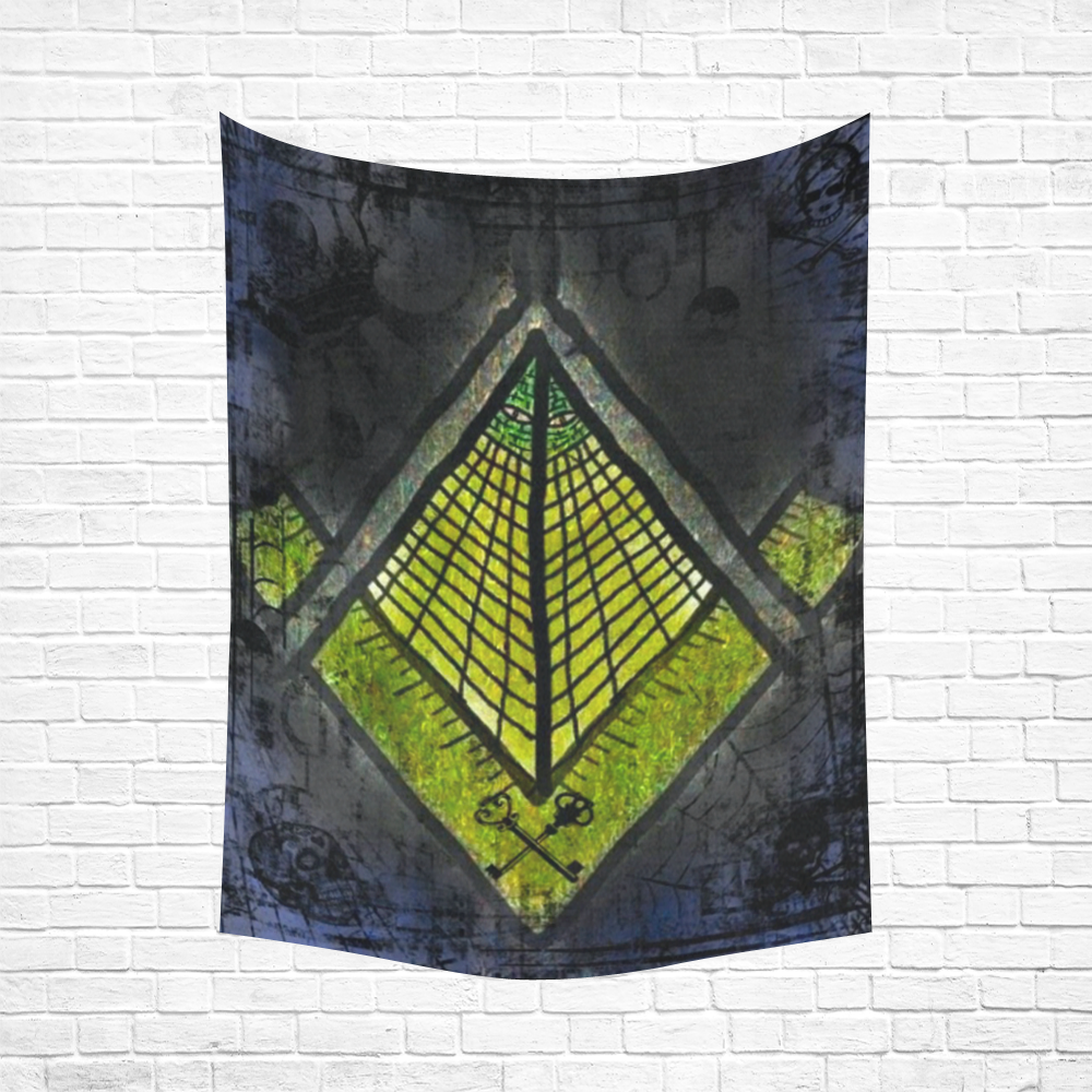 Occult Symbol Art Black Light Cotton Linen Wall Tapestry 60"x 80"