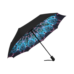 Blue and pink Mandala Anti-UV Auto-Foldable Umbrella (Underside Printing) (U06)