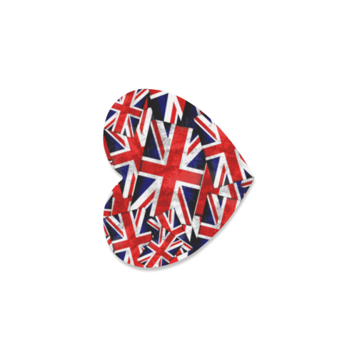 Union Jack British UK Flag Heart Coaster