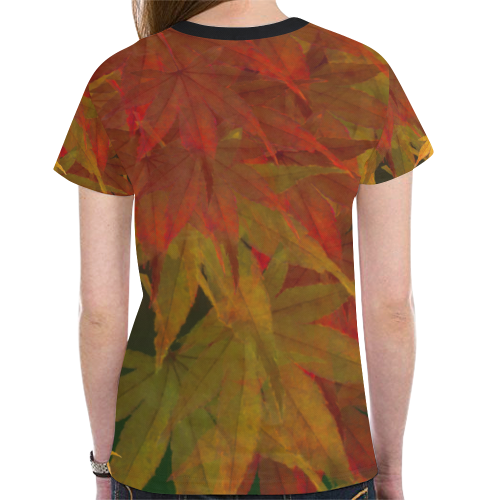 Maple Autumn New All Over Print T-shirt for Women (Model T45)