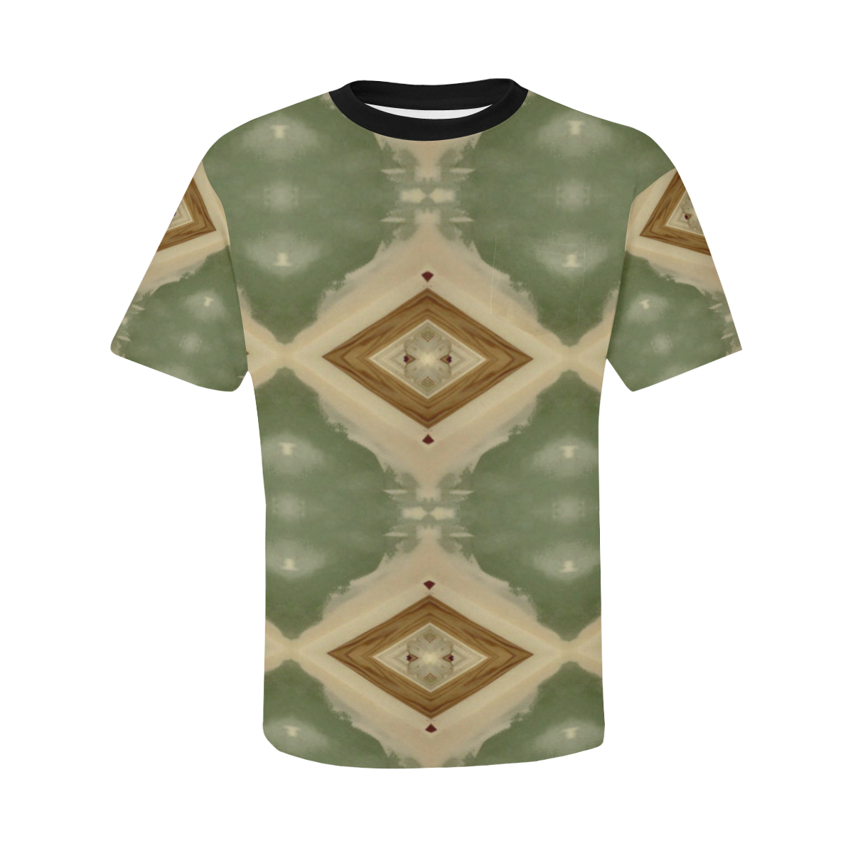 Geometric Camo Colors Men's All Over Print T-Shirt with Chest Pocket (Model T56)