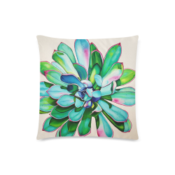 CACTI in Blue and Pink Custom Zippered Pillow Case 18"x18"(Twin Sides)