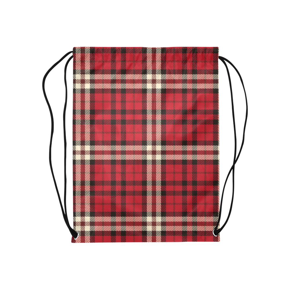 stripe red Medium Drawstring Bag Model 1604 (Twin Sides) 13.8"(W) * 18.1"(H)