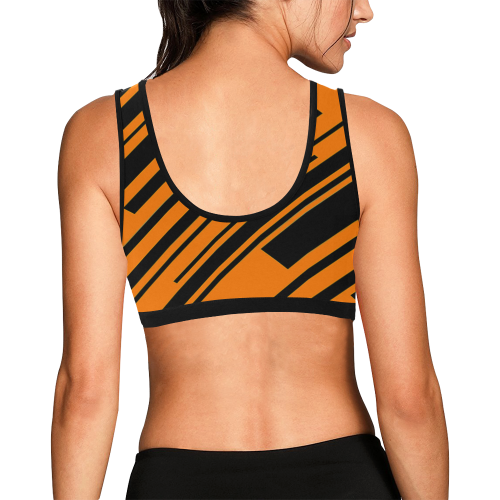 tiger Women's All Over Print Sports Bra (Model T52)