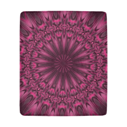 Fuchsia Pink Satin Shadows Fractal 1 Ultra-Soft Micro Fleece Blanket 50"x60"
