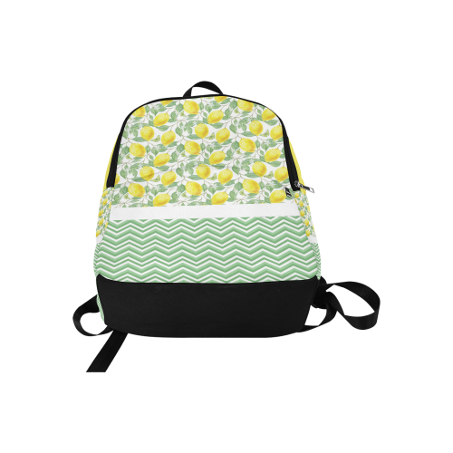 Lemons With Chevron Fabric Backpack for Adult (Model 1659)