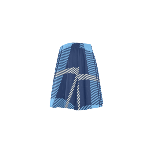 falda corta plisada a cuadros azules Mini Skating Skirt (Model D36)