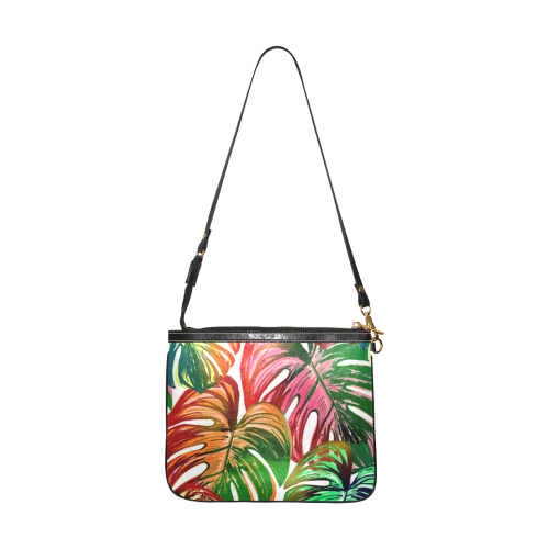 Pretty Leaves D by JamColors Small Shoulder Bag (Model 1710)