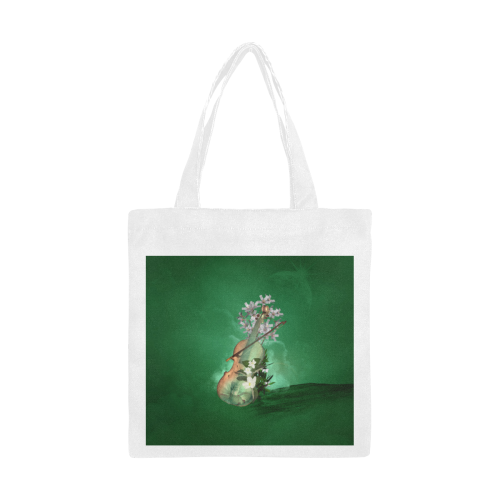 Violin with flowers Canvas Tote Bag/Small (Model 1700)