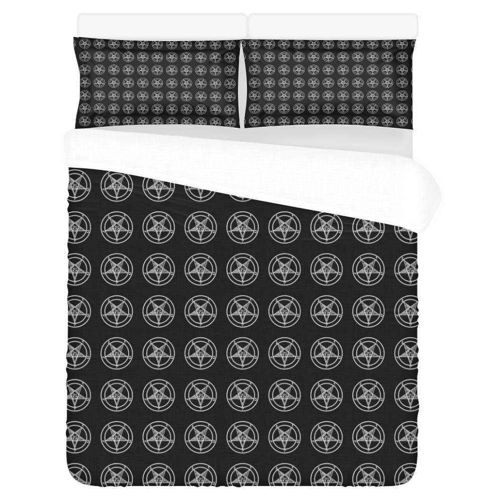Black Pentagram Bed Set 3-Piece Bedding Set