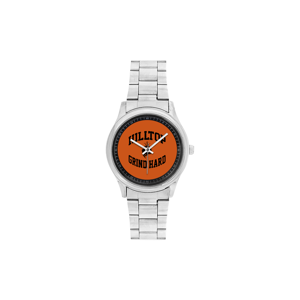 HillTop Grind Hard Orange Watch Men's Stainless Steel Watch(Model 104)