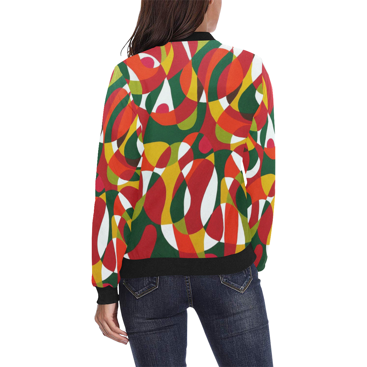 Vita All Over Print Bomber Jacket for Women (Model H36)