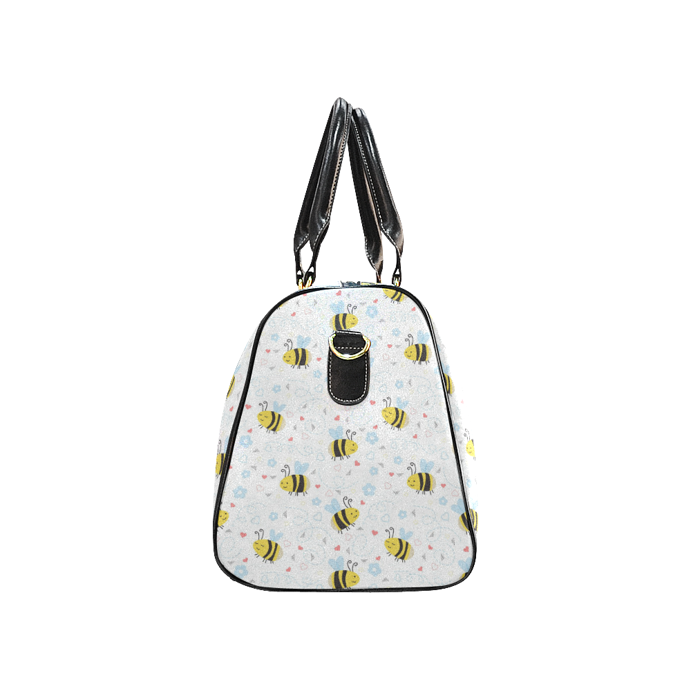 Cute Bee Pattern New Waterproof Travel Bag/Small (Model 1639)