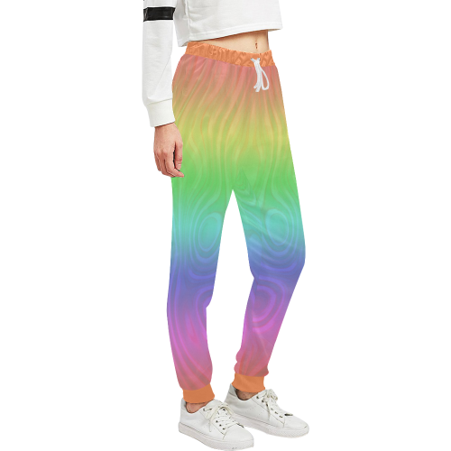 Groovy Pastel Rainbow Unisex All Over Print Sweatpants (Model L11)