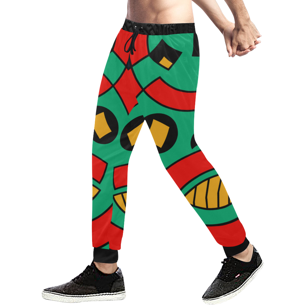 African Scary Tribal Men's All Over Print Sweatpants (Model L11)