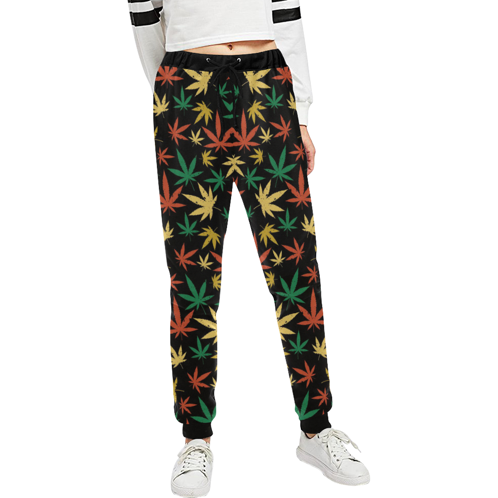 Cannabis Pattern Unisex All Over Print Sweatpants (Model L11)