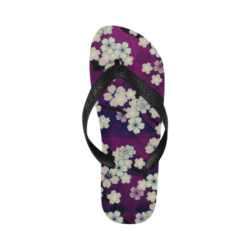 Sakura Breeze Chill Violet Flip Flops for Men/Women (Model 040)