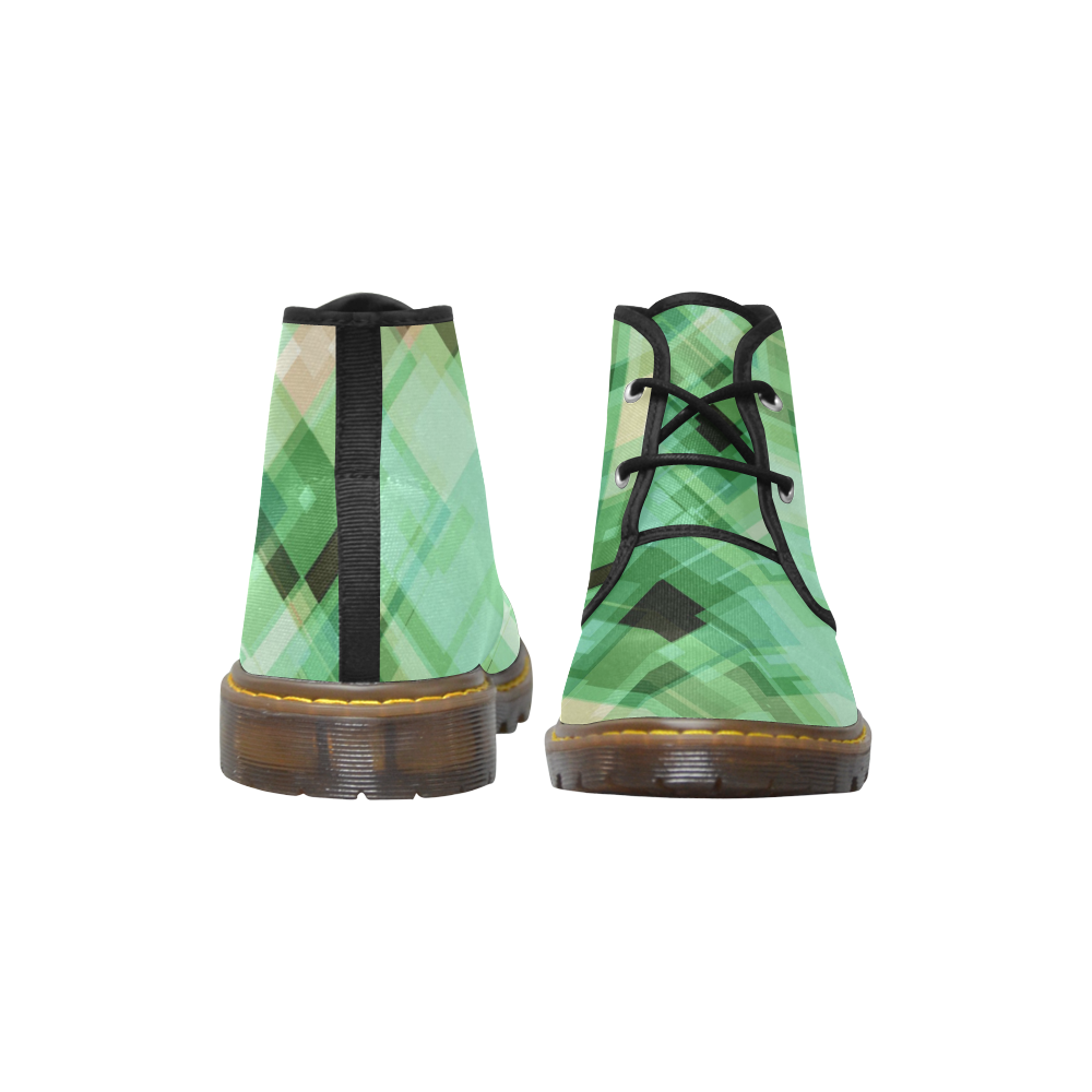Geo abstract 3 Women's Canvas Chukka Boots (Model 2402-1)