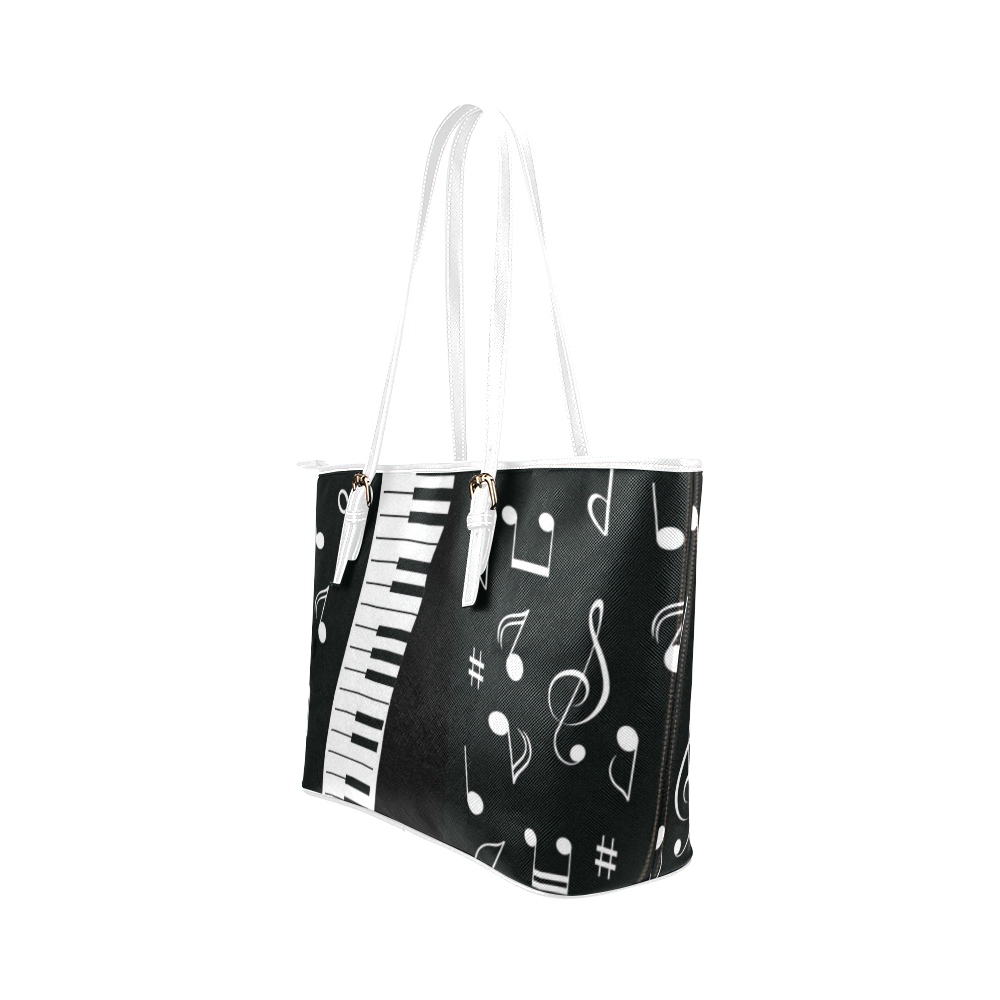 Pianist Leather Tote Bag/Large (Model 1651)