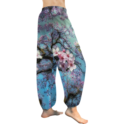 Cherry blossomL Women's All Over Print Harem Pants (Model L18)