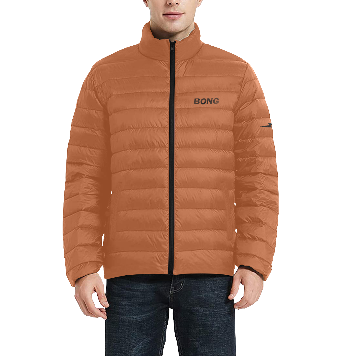 Billy X Bong Winter Apparel Men's Stand Collar Padded Jacket (Model H41)