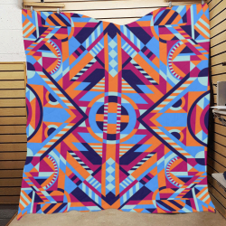 Modern Geometric Pattern Quilt 60"x70"