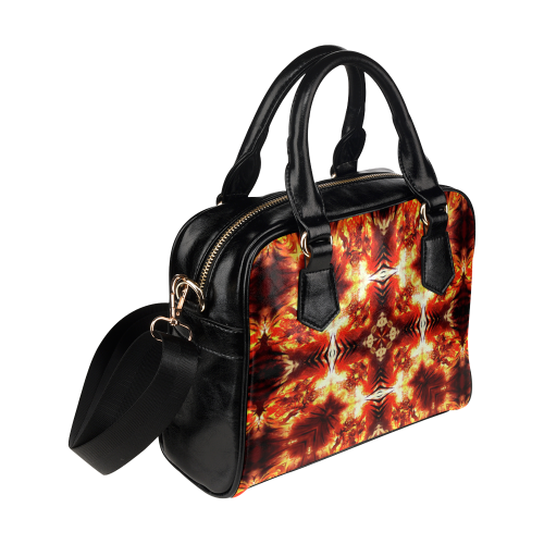 Inferno Love Leather Shoulder Handbag (Model 1634)