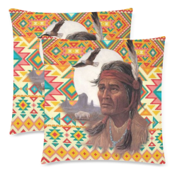 Spirit Of Father Eagle Custom Zippered Pillow Cases 18"x 18" (Twin Sides) (Set of 2)