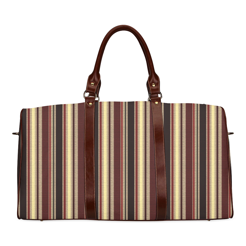 Dark textured stripes Waterproof Travel Bag/Small (Model 1639)