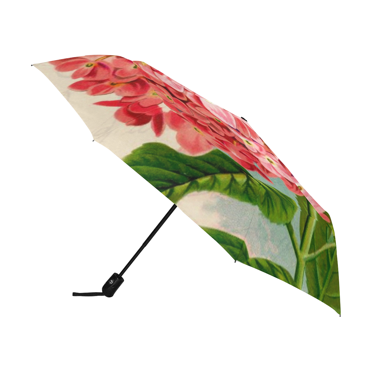 pink hydrangia Anti-UV Auto-Foldable Umbrella (U09)