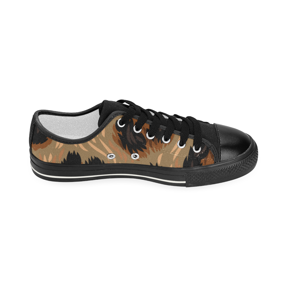 zapato plano de mujer leopardo marron Women's Classic Canvas Shoes (Model 018)