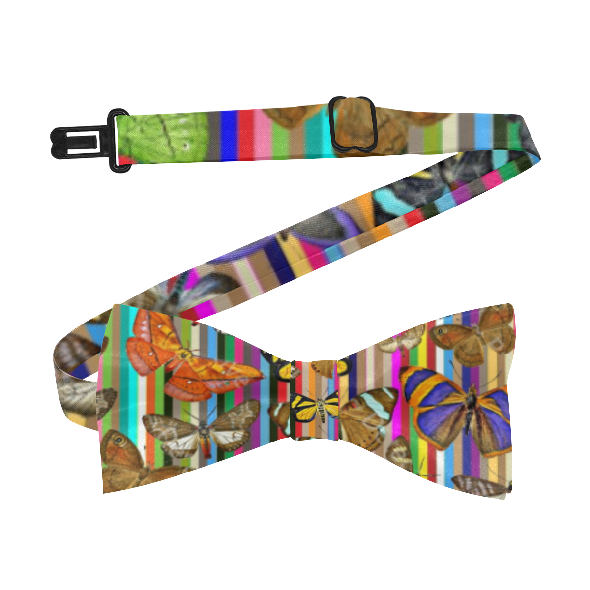 Rainbow  Butterflies Custom Bow Tie