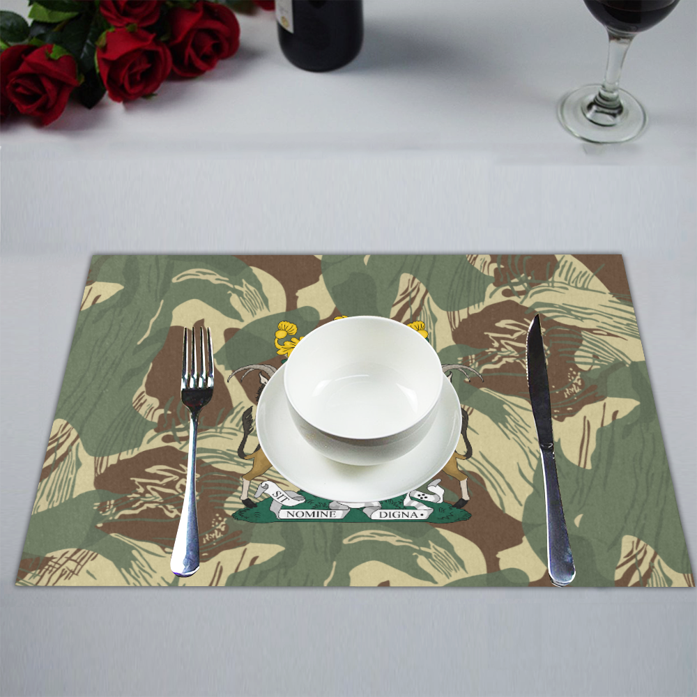 Rhodesian Brushstrokes Camouflage V2 Placemat 14’’ x 19’’