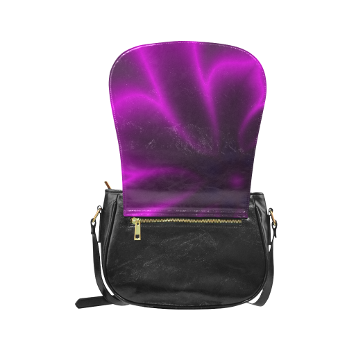 Purple Blossom Classic Saddle Bag/Small (Model 1648)