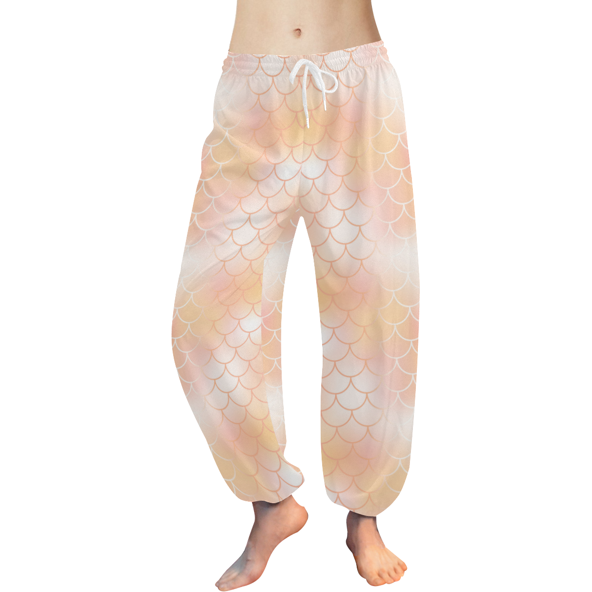 Orange Mermaid Women's All Over Print Harem Pants (Model L18)