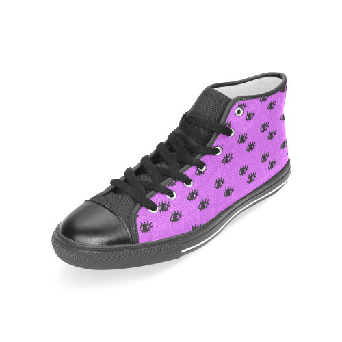 purple eyes Women's Classic High Top Canvas Shoes (Model 017)