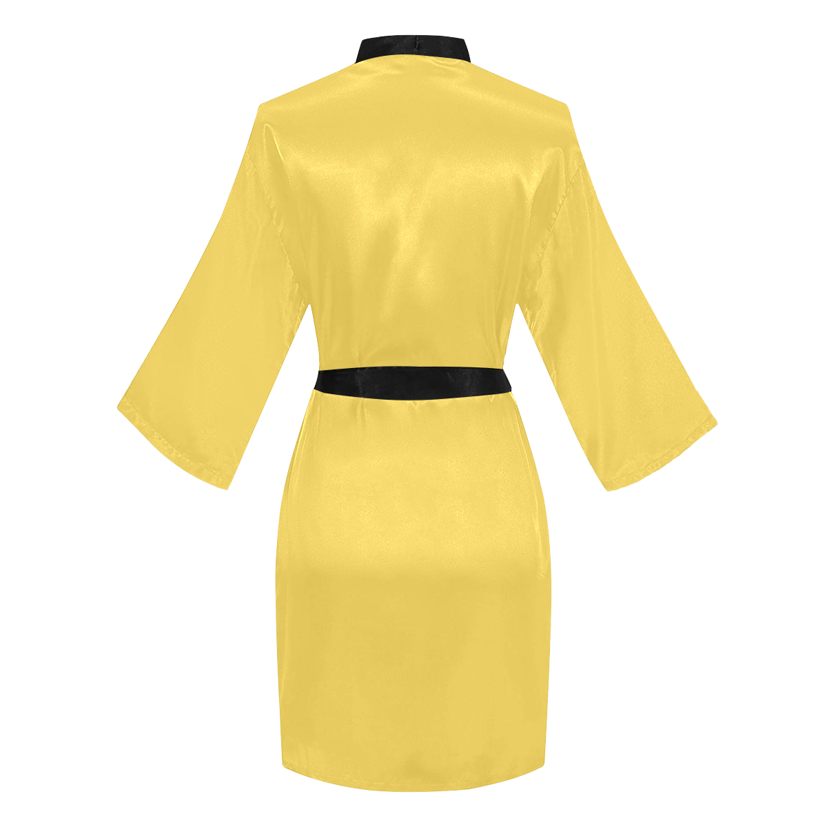 color mustard Long Sleeve Kimono Robe
